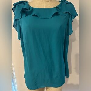 Brand new worthington womens teal blouse size large